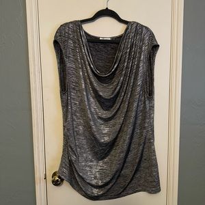 Silver Calvin Klein Cowl Tank